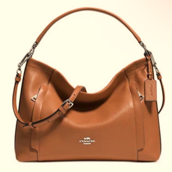 Coach Scout Hobo Tan - Brown Pebble Leather shoulder / crossbody bag - NWOT - Picture 1 of 16